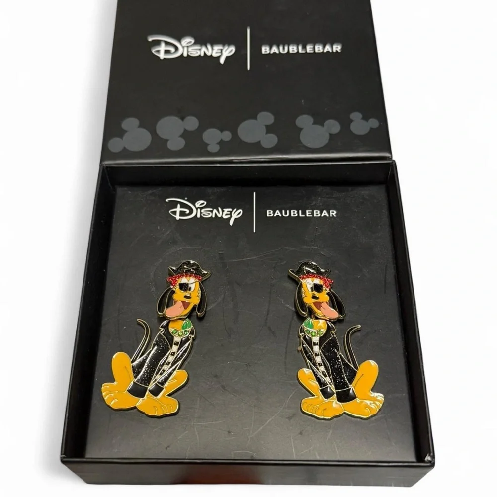 Disney × BaubleBar Multicolored Pirate Pluto Dangling Earrings NWT